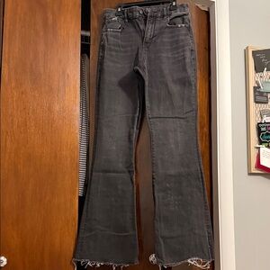 American Eagle Outfitters Dark Gray Flare Jeans